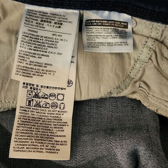 Levi's 512 Perfectly Slimming Black Tag Blue Denim Jeans Women's 16M - Picture 6 of 10